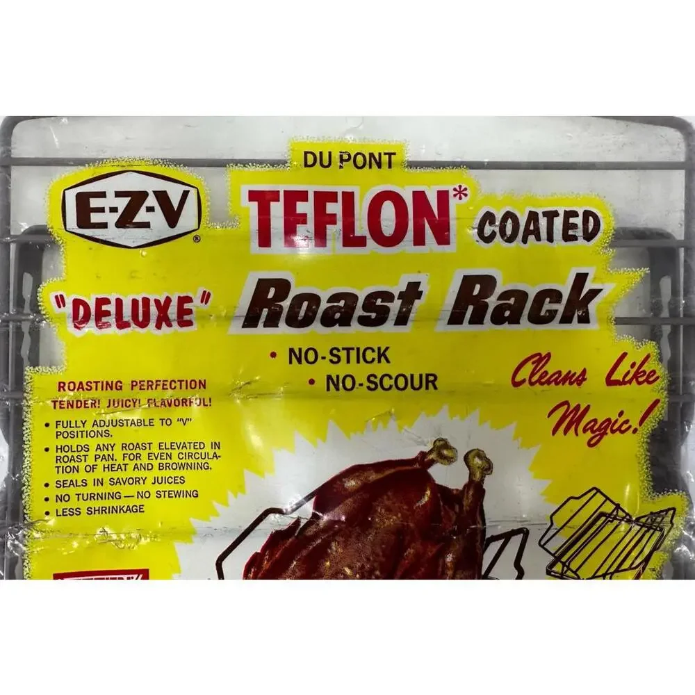 VTG Du Pont Teflon‎ E Z V Deluxe Roast Rack 1970s Lynch Jamentz Co Made in USA